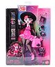 Monster High Draculaura Doll with Pet Bat-Cat Count Fabulous and Accessories like Backpack, Spell Book, Bento Box and More - Height 15 cm