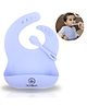 ZoZoBaa Silicone Baby Bib with Easy Grip Spoon For Feeding Toddlers|Waterproof & Reusable Bib with button for Infants |Soft, Light Weight, BPA Free, 1 Set, Purple