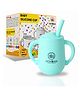 ZoZoBaa Small Silicone Drinking Training Sippy Cup/Glass with Straw, Lid & Easy Grip Handles for Toddlers| Unbreakable 3 in 1-Open,Feeding & Sipper Cup for Kids/Baby 6+ Month, Mint Green - 120 ml
