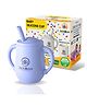 ZoZoBaa Small Silicone Drinking Training Sippy Cup/Glass with Straw, Lid & Easy Grip Handles for Toddlers| Unbreakable 3 in 1-Open,Feeding & Sipper Cup for Kids/Baby 6+ Month, Purple - 120 ml