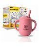 ZoZoBaa Small Silicone Drinking Training Sippy Cup/Glass with Straw, Lid & Easy Grip Handles for Toddlers| Unbreakable 3 in 1-Open,Feeding & Sipper Cup for Kids/Baby 6+ Month, Dark Red - 120 ml