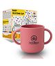 ZoZoBaa Silicone Baby Drinking Open Cup with Two Handles | Multipurpose Tiny Cups for Infant's First Stage Training | Bpa-Free, Unbreakable Non Sippy Cup for Toddlers (Dark Red)- 160 ml