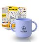 ZoZoBaa Silicone Baby Drinking Open Cup with Two Handles | Multipurpose Tiny Cups for Infant's First Stage Training | Bpa-Free, Unbreakable Non Sippy Cup for Toddlers (Purple)- 160 ml
