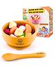 ZoZoBaa Silicone Baby Bowl | Extra Strong Suction Base, Non-Slip Design, 100% Food Grade BPA-Free Bowls for Babies & Toddlers |Mango Yellow- 325 ml