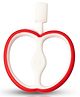 ZoZoBaa Apple Shape Soft Silicone Teether for Baby Gums, Teething Toys for Babies, BPA Free, Pain-Relief, Non-Toxic, 100% Food Grade, Soothing & Smooth Edges Easy to Grasp Chewable - Red (Pack of 1)