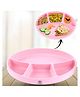 ZoZoBaa Silicone Plate for Babies Toddlers & Kids |Suction Base Divided Portion BPA-Free, Non-Slip, Microwave & Dishwasher Safe | Plates for Baby, Pink