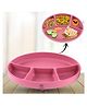 ZoZoBaa Silicone Plate for Babies Toddlers & Kids |Suction Base Divided Portion BPA-Free, Non-Slip, Microwave & Dishwasher Safe | Plate for Baby, Dark Red