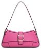 Kleio Vegan Leather Structured Shoulder HandBag - Pink