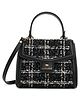 KLEIO Structured Tweed Hand Bag with Top Handle for Women