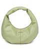 Kleio Vegan Leather Hobo Shoulder Handbag With Zip Closure - Green