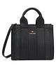Kleio Vegan Leather Rectangular Handbag - Black