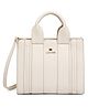 Kleio Vegan Leather Rectangular Handbag - White