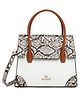 Vegan Leather Snake Print Mini Satchel Handbag for Women