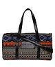 Kleio Fabric Jacquard Spacious Weekender Travel Gym Duffle Bag - Black
