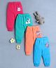 BUMZEE Cotton Knit Pack Of 4 Cute Baby Bunny & Penguin Printed Pajamas - Blue & Pink
