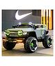 Little pup  Battery Operated Ride On Jeep with Music and Lights Grey