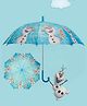 Yellow Bee Disney Printed Frozen Olaf Character Designed Umbrella - Blue