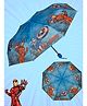 Yellow Bee Marvel Captain America Character Designed Umbrella - Blue