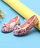 boyz n galz Sequins Embellished Bow Applique Detailed Ballerinas - Pink