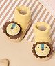 Kicks & Crawl Baby Lion Applique Detailed Booties - Yellow