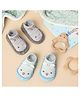 Kicks & Crawl Pack Of 2 Baby Animals Designed & Colour Blocked Booties - Blue & Grey