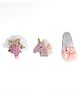 Kicks & Crawl Set Of 3 Unicorn & Stars Designed Hair Clips - Multi Colour