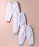Simply Interlock Knit Full Length Star & Cloud Printed Lounge Pants Pack of 3 - White
