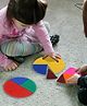 Baijnath Educational Toys Fraction Circle Kit  Colorful Math Learning Tool with Frame (Whole / 1/2 to 1/12 Pieces)