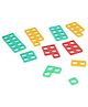 Baijnath Educational Toys Magic Number Tiles  Numicon One-to-Ten Frame Set (Set of 4 Colors: Red, Blue, Yellow, Green)