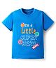 Kookie Kids Marvel Single Jersey Knit Half Sleeves T-Shirt with Avengers Graphic - Blue