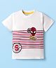 Kookie Kids Marvel Single Jersey Knit Half Sleeves T-Shirt with Spider-Man Graphic - White