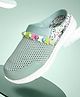 Hopits Mesh Detailed & Floral Designed With Detachable Bracelet Shoes - Sea Green