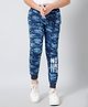 ALAN JONES Cotton Blend Knit Camouflage Printed Pajama - Navy Blue