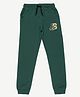 ALAN JONES Cotton Blend Knit Typography Embroidered Pajama - Green