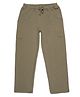 ALAN JONES Cotton Blend Knit Solid Track Pant - Khaki