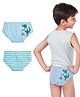 Plan B Cotton Knit Pack Of 2 Striped & Crocodile Printed Briefs - Powder Blue