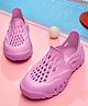 HOPPA SWEDEN Solid Perforated Slip On Clogs - Baby Pink