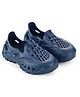 HOPPA SWEDEN Solid Perforated Slip On Clogs - Navy Blue