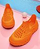 HOPPA SWEDEN Solid Perforated Slip On Clogs - Orange