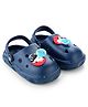 HOPPA SWEDEN Perforated Clogs With Astronaut Charms - Navy Blue