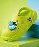 HOPPA SWEDEN Perforated Clogs With Astronaut Charms - Neon Green
