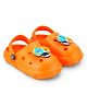 HOPPA SWEDEN Perforated Clogs With Astronaut Charms - Orange