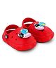 HOPPA SWEDEN Perforated Clogs With Astronaut Charms - Red