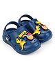 HOPPA SWEDEN Perforated Clogs With Dinosaur & Coconut Drink Charms - Navy Blue