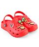 HOPPA SWEDEN Perforated Clogs With Beach Theme Charms - Red