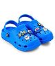 HOPPA SWEDEN Perforated Clogs With Shark & Panda Charms - Royal Blue