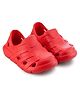 HOPPA SWEDEN Solid Slip On Perforated Clogs - Red