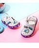 HOPPA SWEDEN Rainbow Designed Perforated Clogs With Unicorn Charms - White