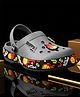 HOPPA SWEDEN Basketball Designed Perforated Clogs With Charms - Ice Grey