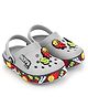 HOPPA SWEDEN Basketball Designed Perforated Clogs With Charms - Ice Grey